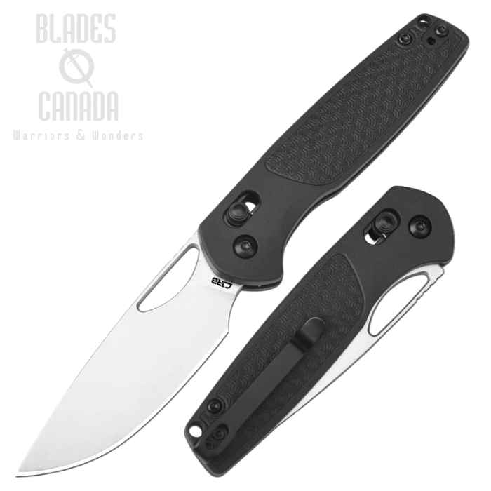 CJRB Acacia Crossbar Lock Folding Knife, AR-RPM9 Stonewash, FRN Black, J1952-BK