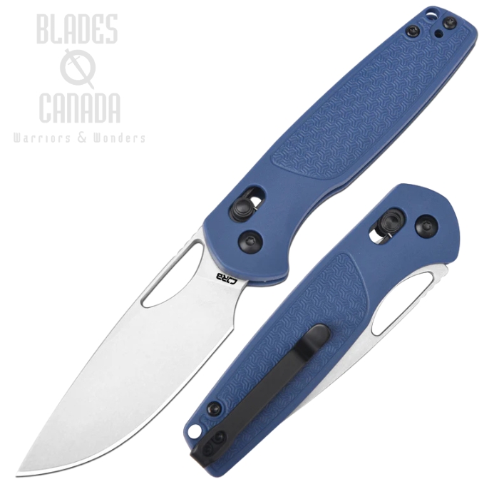 CJRB Acacia Crossbar Lock Folding Knife, AR-RPM9 Stonewash, FRN Blue, J1952-BU