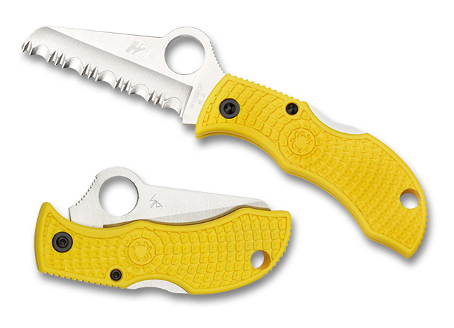 Spyderco Manbug Salt Folding Knife, H1 Steel SpyderEdge, FRN Yellow, CMYLS - Click Image to Close