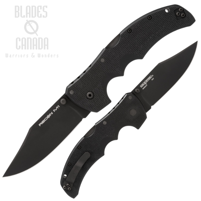 Cold Steel Recon 1 Folding Knife, MagnaCut Black, G10 Black, CS-27TMC