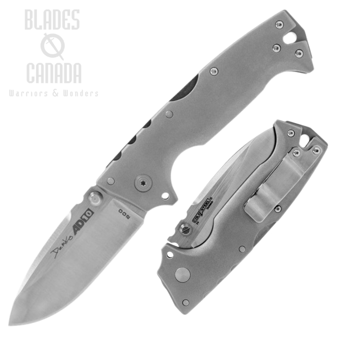 Cold Steel AD-10 Demko Folding Knife, Limited Edition, 3V Satin, Titanium Bead-Blast, CS-28DG