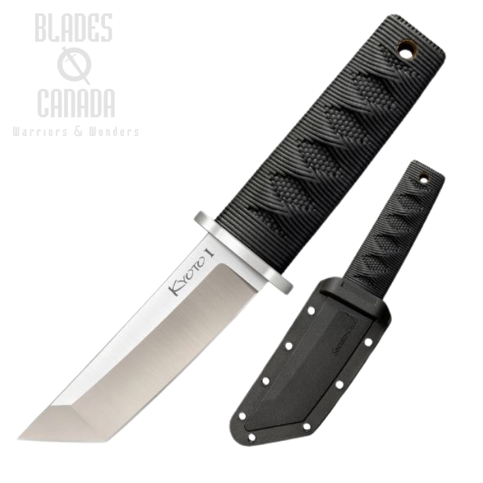 Cold Steel Mini Kyoto I Fixed Blade Knife, Japanese Tanto, Hard Sheath, 17DA (image for) Cold Steel Mini Kyoto I Fixed Blade Knife, Japanese Tanto, Hard Sheath, 17DA