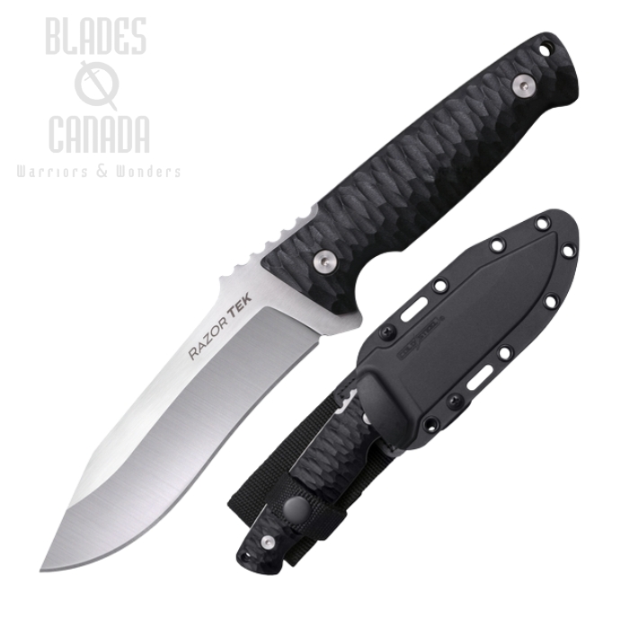 Cold Steel Razor Tek Fixed Blade Knife, 4116 Steel 5", GFN Black, FX-5RZR Cold Steel Razor Tek Fixed Blade Knife, 4116 Steel 5", GFN Black, FX-5RZR