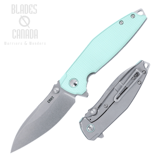 CRKT Ibis Flipper Framelock Knife, 14C28N, G10 Blue/Stainless, 2560