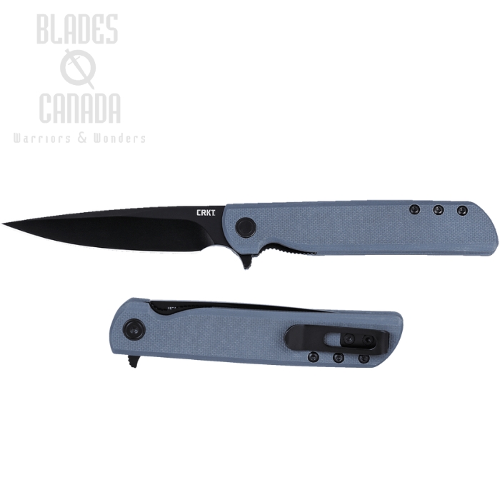 CRKT LCK + Flipper Folding Knife, 14C28N Black, G10 Gray, 3801KN