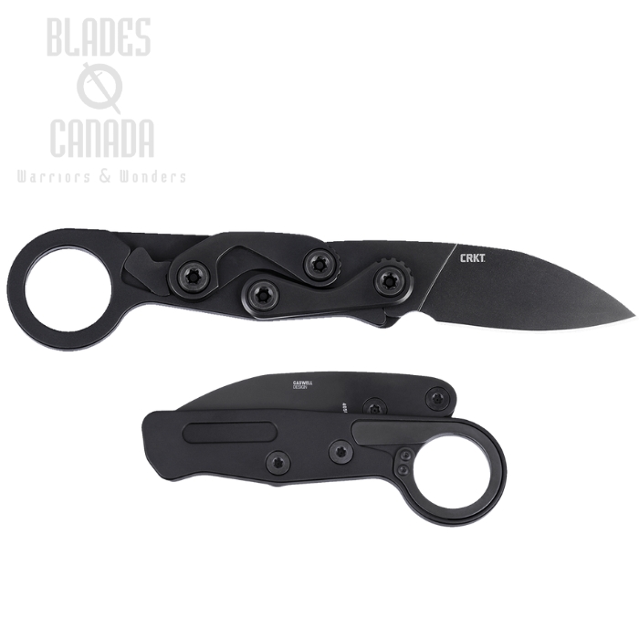 CRKT Provoke EDC Folding Knife, D2 Black, Aluminum Black, 4050K