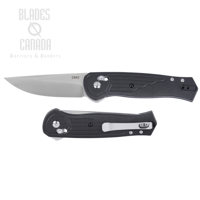 CRKT Sero Flipper Crossbar Lock Folding Knife, S35VN Satin, GRN Black, 7170 (image for) CRKT Sero Flipper Crossbar Lock Folding Knife, S35VN Satin, GRN Black, 7170