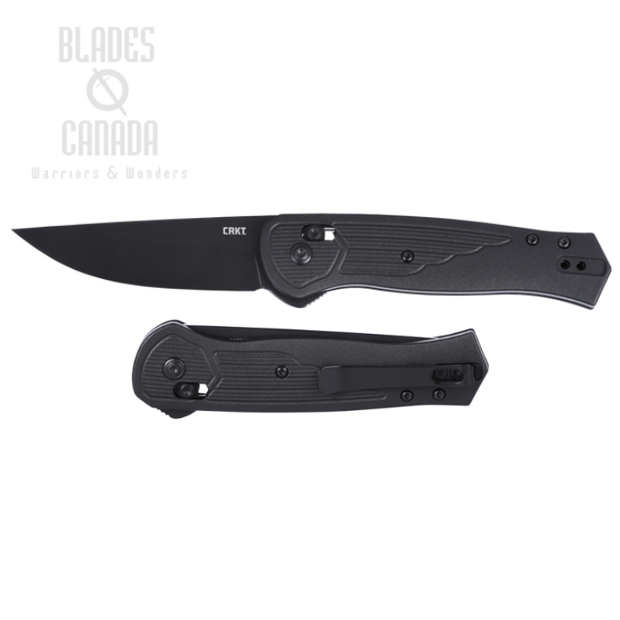 CRKT Sero Flipper Crossbar Lock Folding Knife, S35VN Black, GRN Black, 7170K (image for) CRKT Sero Flipper Crossbar Lock Folding Knife, S35VN Black, GRN Black, 7170K