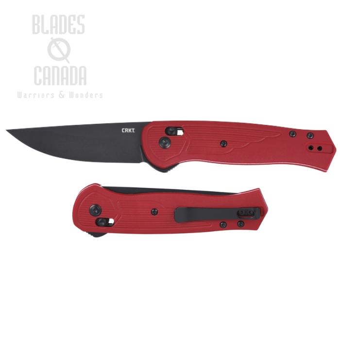 CRKT Sero Flipper Crossbar Lock Folding Knife, S35VN Black, GRN Red, 7170R (image for) CRKT Sero Flipper Crossbar Lock Folding Knife, S35VN Black, GRN Red, 7170R