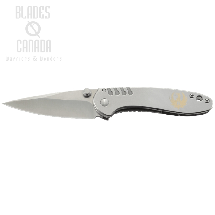 CRKT Ruger Over-Bore Framelock Folding Knife, Stainless Handle, R2801