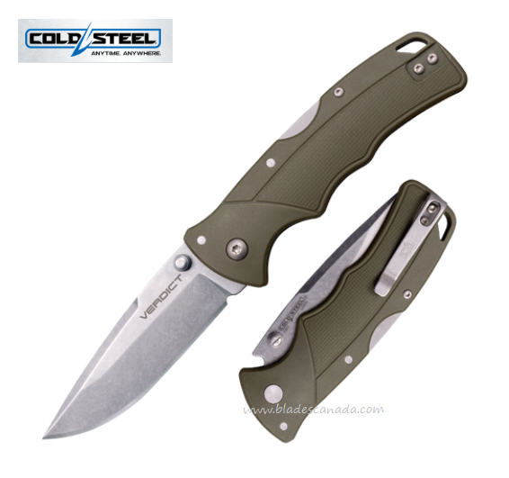 Cold Steel Verdict Folding Knife, 4116SS Spear Point 3", GFN ODG, FL-C3SPSSODG