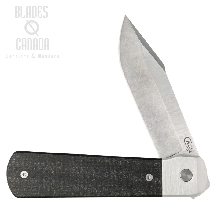 Case Longhouse Slipjoint Folding Knife, CPM 20CV, Micarta Black, 50910