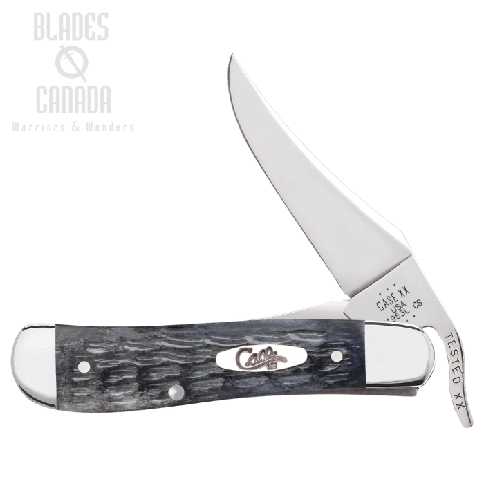 Case Russlock Folding Knife, Carbon, Bone Gray Crandall, 58420