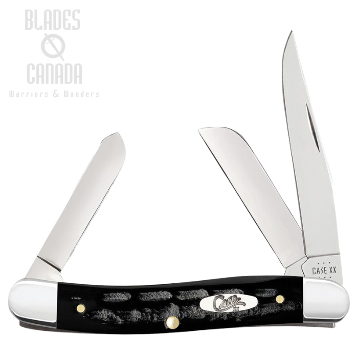 Case Medium Stockman Slipjoint Folding Knife, Stainless, Buffalo Horn Jig, 65028