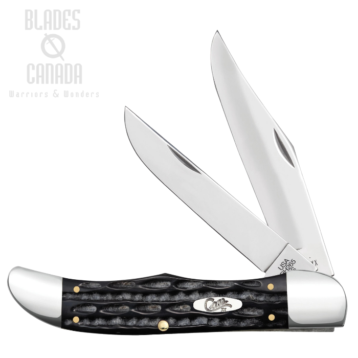 Case Large Hunter Slipjoint Folding Knife, Stainless, Bufffalo Horn Jig, 65030