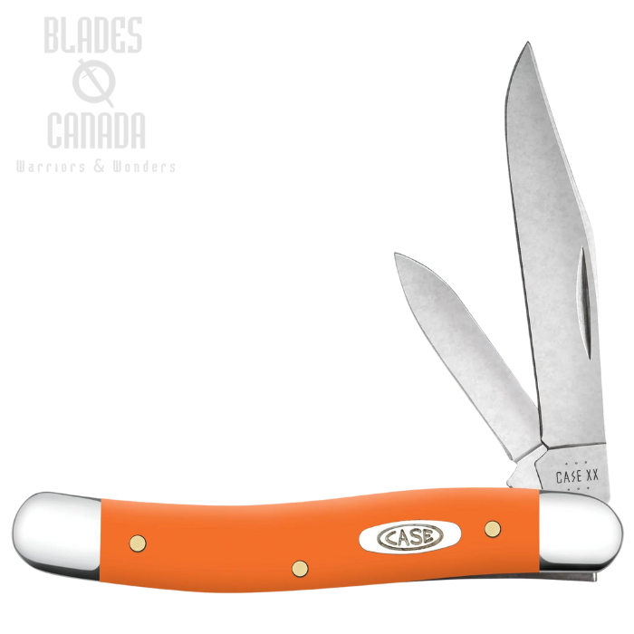 Case Medium Jack Slipjoint Folding Knife, Stainless, Orange Handle, 80517