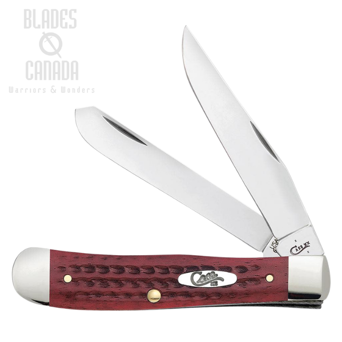 Case Trapper Slipjoint Folding Knife, Stainless Steel, Bone Old Red Jig, 00783
