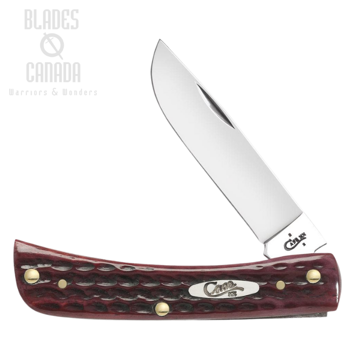 Case Sod Buster Jr Slipjoint Folding Knife, Stainless Steel, Bone Old Red Jig, 10304