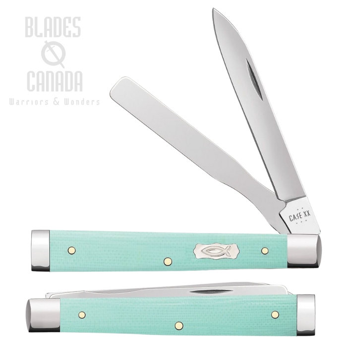 Case Baby Doc Slipjoint Folding Knife, Stainless, G10 Seafoam Green, 18108