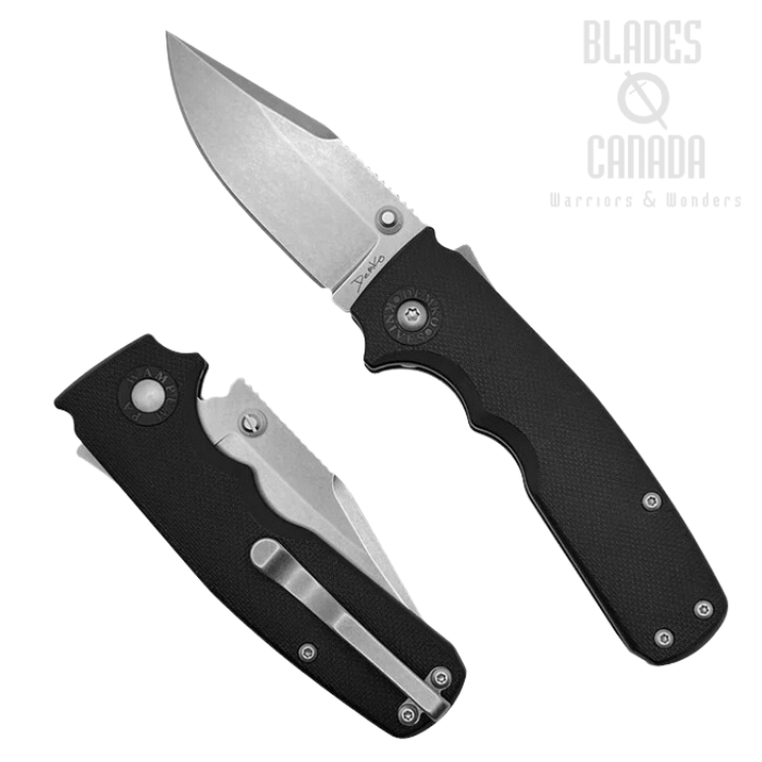 Demko Shark Cub Folding Knife, AUS-10A Clip Point, GRN Black, SC-10A-GRNBLK-CP