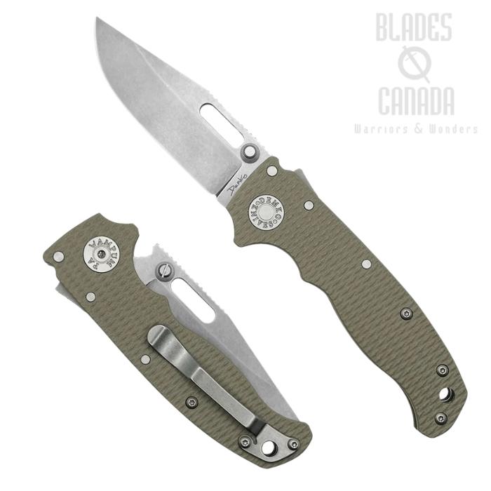 Demko AD20.5 Shark-Lock Folding Knife, S35VN SW Clip Point, G10 Coyote Tan, 205-S35-CPCT