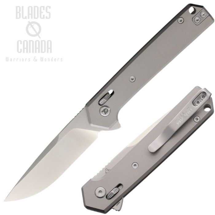 DreamTech Flipper Crossbar Lock Folding Knife, VG-10, Titanium Grey, D4032TG (image for) DreamTech Flipper Crossbar Lock Folding Knife, VG-10, Titanium Grey, D4032TG