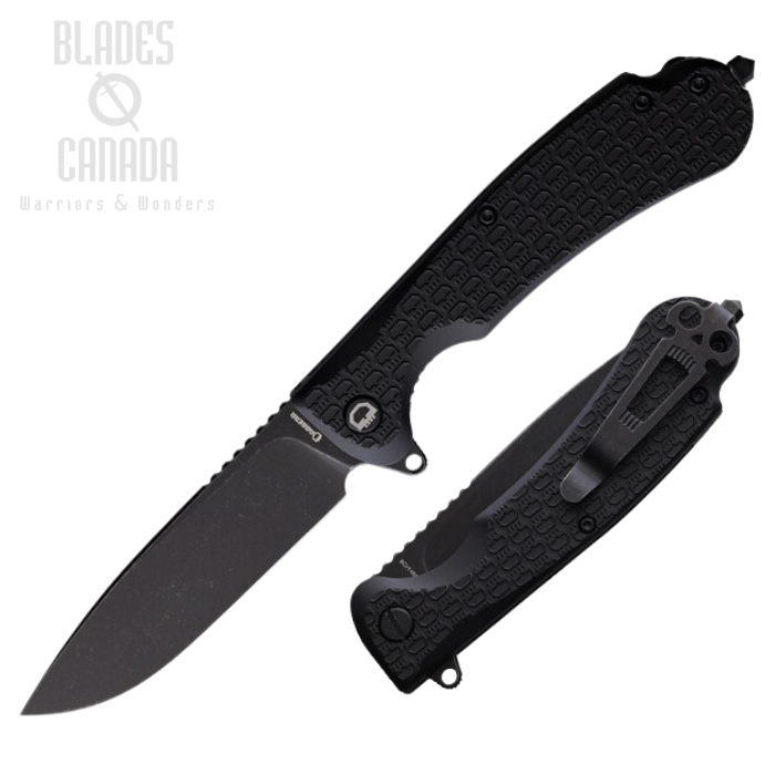 Daggerr Wocket Flipper Folding Knife, Black SW Blade, FRN Black Textured, DGRWKFBKBW