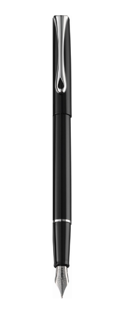 Diplomat Traveller Fountain Pen, Black Lacquer STL w/Chrome Accents, Medium Point, DD10424935