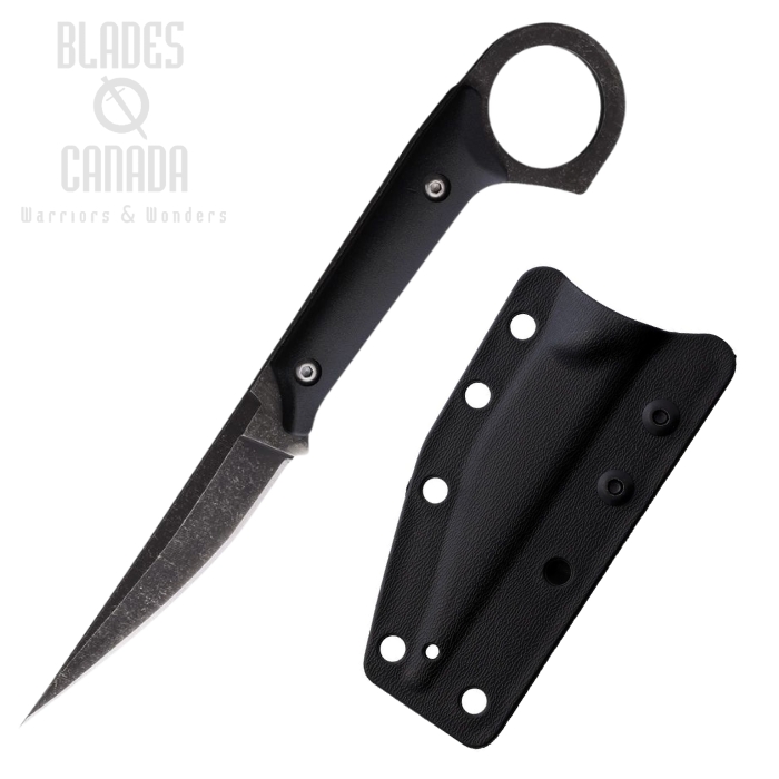 ElitEdge Fixed Blade Knife, 440 Stainless Black, Synthetic Black Handle, Black Sheath, 20-691BK (image for) ElitEdge Fixed Blade Knife, 440 Stainless Black, Synthetic Black Handle, Black Sheath, 20-691BK