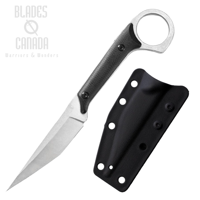 ElitEdge Fixed Blade Knife, 440 Stainless Satin, Synthetic Black Handle, Black Sheath, 20-691SL (image for) ElitEdge Fixed Blade Knife, 440 Stainless Satin, Synthetic Black Handle, Black Sheath, 20-691SL
