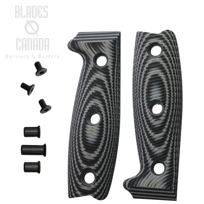 ESEE Handle for ESEE 4, G10 Black/Grey, 4-3D-002 (image for) ESEE Handle for ESEE 4, G10 Black/Grey, 4-3D-002
