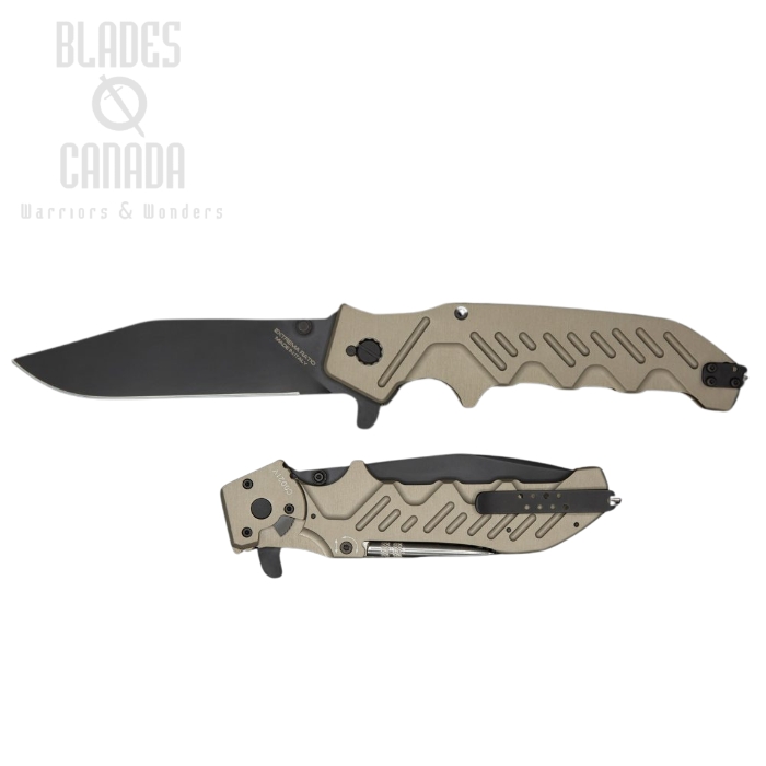 Extrema Ratio GLAUCA G1 Flipper Folding Knife, N690 Black, Aluminum Handle