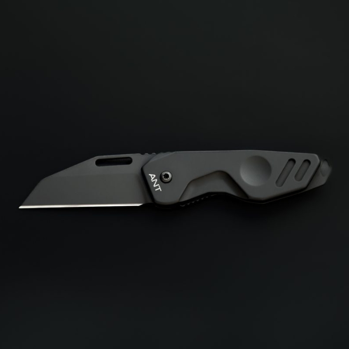 Extrema Ratio Ant Framelock Folding Knife, N690 Black, Black Handle