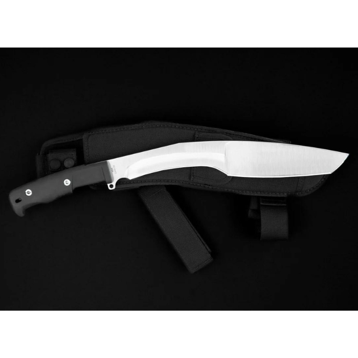 Extrema Ratio KH Machete Fixed Blade Knife, N690 Satin, Black Handle