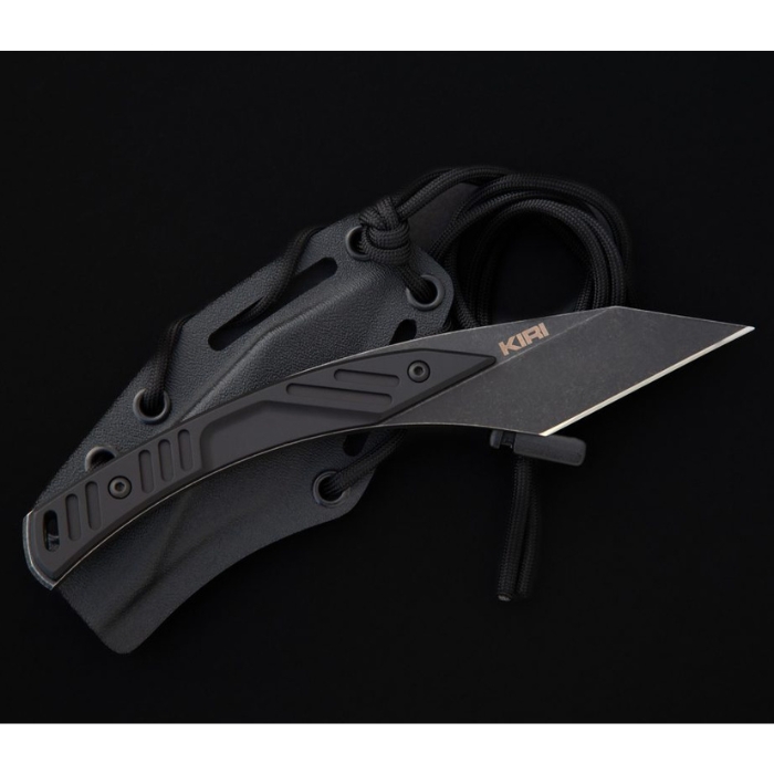 Extrema Ratio Kiri Fixed Blade Knife, N690 Dark Stone, Aluminum Black