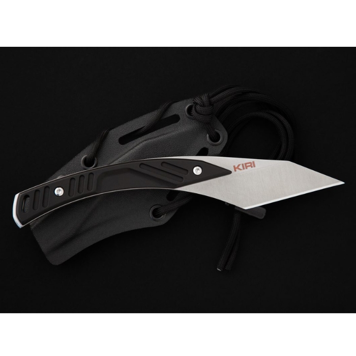 Extrema Ratio Kiri Fixed Blade Knife, N690 Satin, Aluminum Black