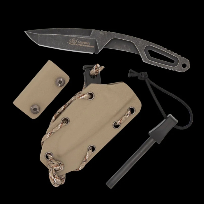 Extrema Ratio Versa Expeditions Fixed Blade Knife, N690 Dark Stone, Kydex Sheath