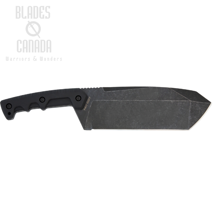 Extrema Ratio Fat Boy Fixed Blade Knife, N690 Dark Stone, G10 Black