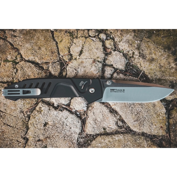 Extrema Ratio MF1 Evo D Folding Knife, M390 Satin, Aluminum Black