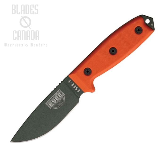 ESEE 3P-MB-OD Fixed Blade Knife, 1095 OD, Black Sheath MOLLE, 3P-MB-OD (image for) ESEE 3P-MB-OD Fixed Blade Knife, 1095 OD, Black Sheath MOLLE, 3P-MB-OD