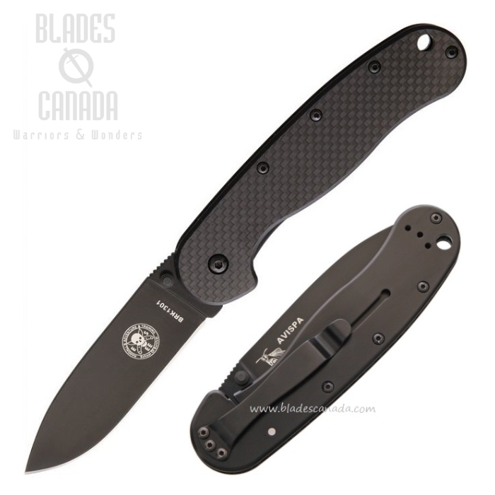 ESEE Avispa Framelock Folding Knife, D2 Steel, Carbon Fiber/G10, BRK1302CFB (image for) ESEE Avispa Framelock Folding Knife, D2 Steel, Carbon Fiber/G10, BRK1302CFB