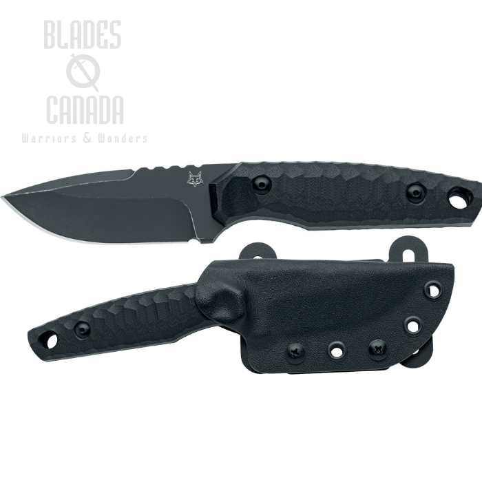Fox Italy KS Fixed Blade Knife, Niolox Atracite Stonewash, G10 Black, Kydex Sheath, FX-627 G10B (image for) Fox Italy KS Fixed Blade Knife, Niolox Atracite Stonewash, G10 Black, Kydex Sheath, FX-627 G10B