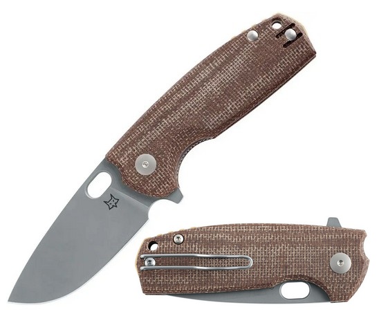 Fox Italy Core Flipper Folding Knife, Bohler N690 Steel, Micarta, FX-604 MBR (image for) Fox Italy Core Flipper Folding Knife, Bohler N690 Steel, Micarta, FX-604 MBR