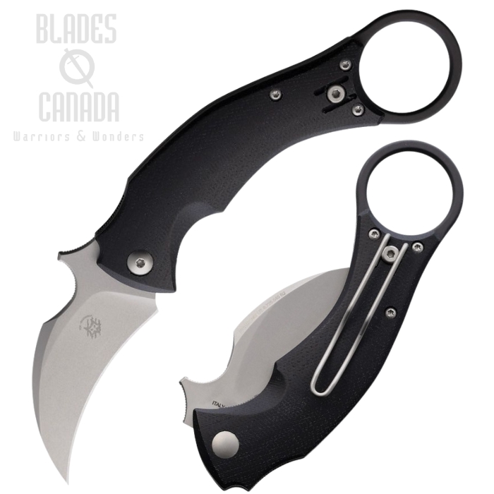 Fox BlackBird Karambit Folding Knife, N690 SW, G10 Black, Bastinelli Design, FX-591 MBB (image for) Fox BlackBird Karambit Folding Knife, N690 SW, G10 Black, Bastinelli Design, FX-591 MBB