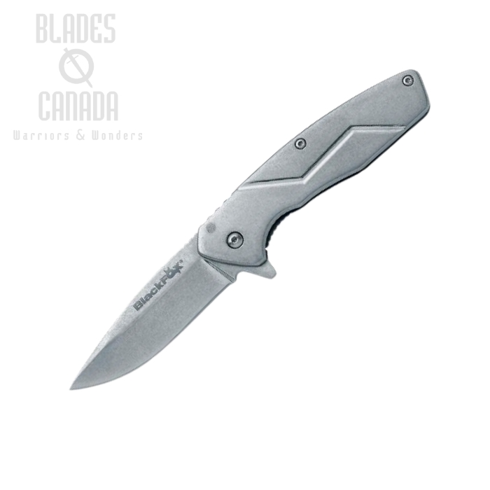 Blackfox Steelix BF-717 Flipper Folding Knife, 440C, Stainless Handle, BF-717 (image for) Blackfox Steelix BF-717 Flipper Folding Knife, 440C, Stainless Handle, BF-717