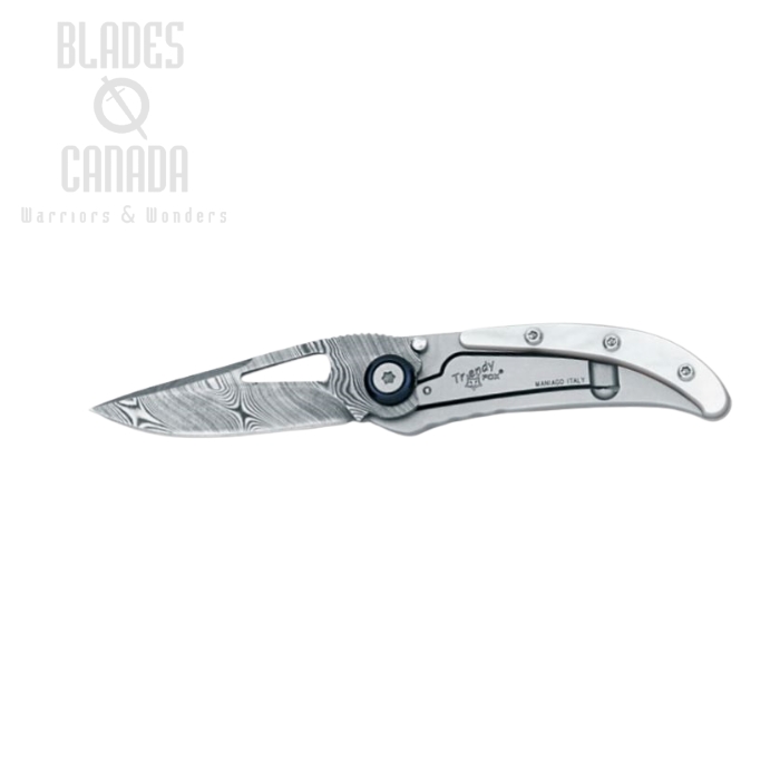 Fox Trendy Damasco Mother of Pearl Framelock Folding Knife, Damascus Blade, 463DMOP (image for) Fox Trendy Damasco Mother of Pearl Framelock Folding Knife, Damascus Blade, 463DMOP