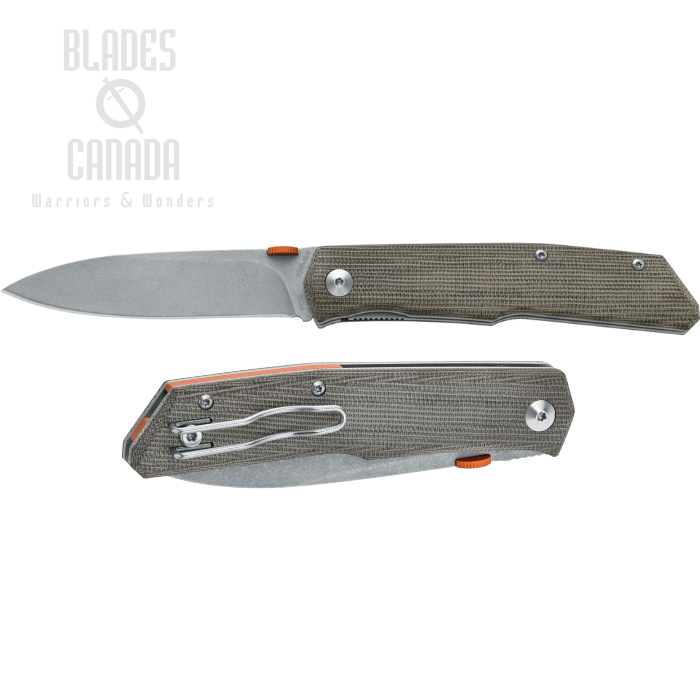 Fox Italy The Sicilian Folding Knife, Becut Stonewash, Micarta OD Green, FX-525 MI (image for) Fox Italy The Sicilian Folding Knife, Becut Stonewash, Micarta OD Green, FX-525 MI