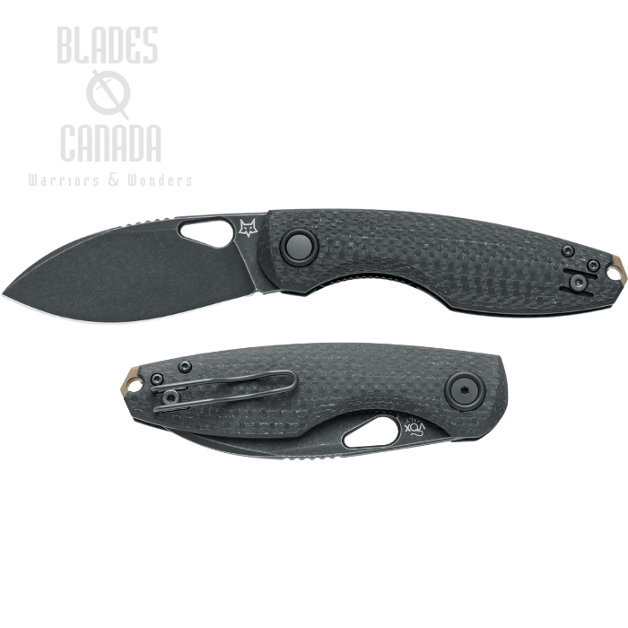 Fox Italy Chilin Folding Knife, M398 Black SW, 3K Carbon Fiber, FX-530 CFDSW (image for) Fox Italy Chilin Folding Knife, M398 Black SW, 3K Carbon Fiber, FX-530 CFDSW