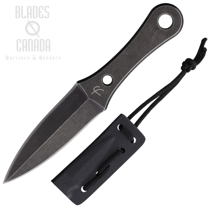 Fred Perrin Lapel Dagger Fixed Blade Knife, 440C BLack SW Double Edge, Kydex Sheath, FRD2403 (image for) Fred Perrin Lapel Dagger Fixed Blade Knife, 440C BLack SW Double Edge, Kydex Sheath, FRD2403