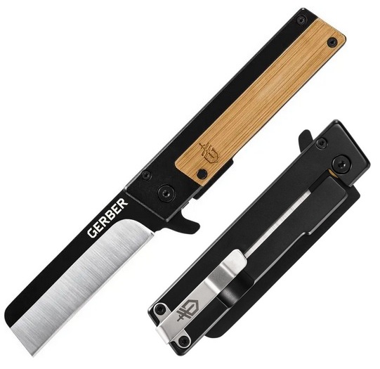 Gerber Quadrant Framelock Folding Knife, Bamboo Inlay, G1702 (image for) Gerber Quadrant Framelock Folding Knife, Bamboo Inlay, G1702